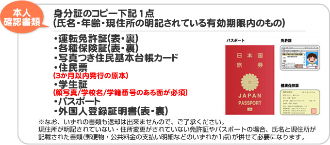 ご本人様確認書類